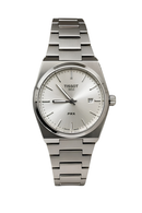 PR-Series: Minimalist Silver Watch with Waffle Texture