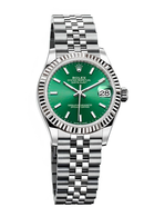 Premium Blue Diamond Dial Watch - Silver Fluted Bezel, Jubilee Band